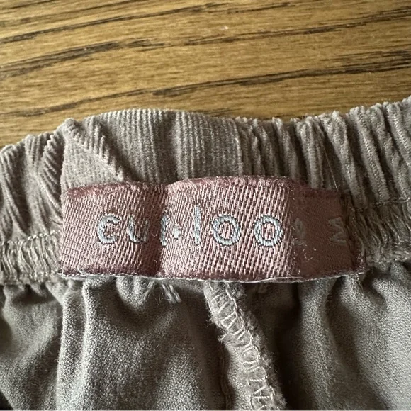 Cut Loose Wide Barrel Crop Corduroy Pants Gray Sz M Made In USA - Picture 5 of 7